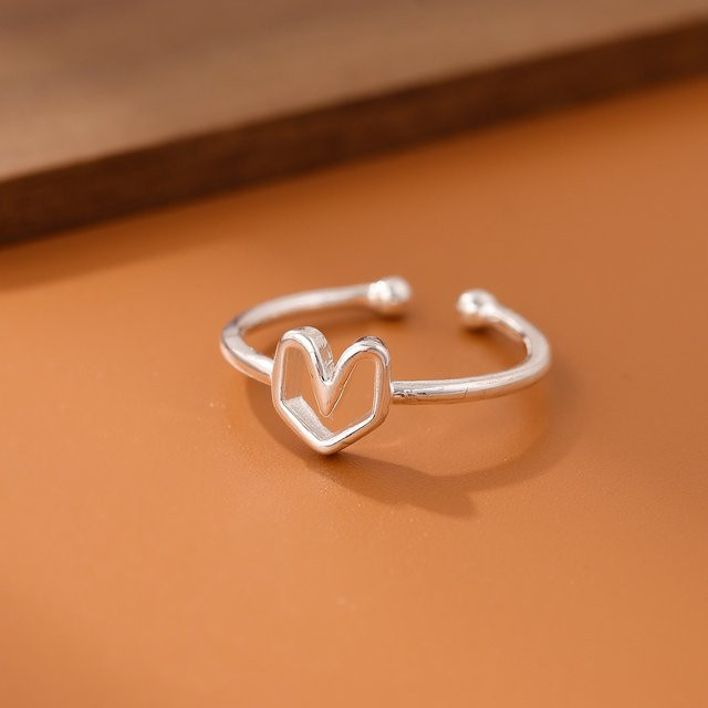 Ring 925 Silber, herzförmig, Damen - Bild 1