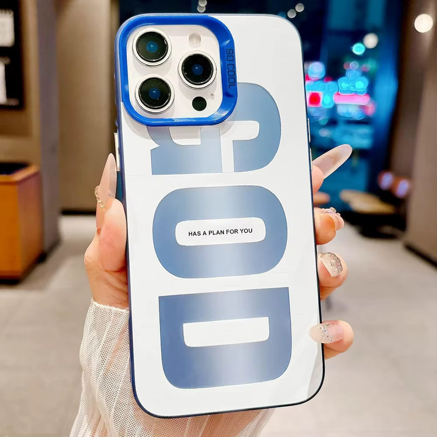 FunYudas Handyhülle mit GOTT HAT EIN PLAN FÜR DICH Buchstaben-Print für iPhone 16 Pro Max 15 14 13 12 11 Plus X XR 7 Stoßfeste Rückseite für Damen - Bild 2