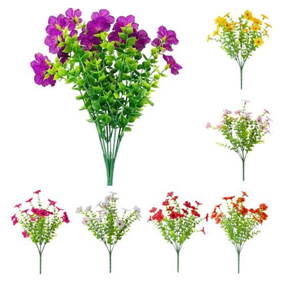 Yousheng Künstliche Eukalyptusblumen Gelb UV-beständig für Außenbereich und Blumenarrangements - Bild 2