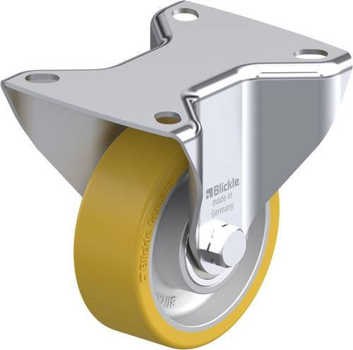 Blickle B-ALTH 80K Bockrolle in Silber und Gelb mit 80 mm Rad-Durchmesser und 200 kg Tragfähigkeit - Bild 1