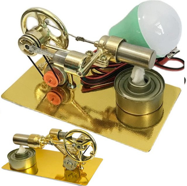 Meade Stirling Motor Modell, Physik Experiment, Metall, Bunt / Mehrfarbig - Bild 1