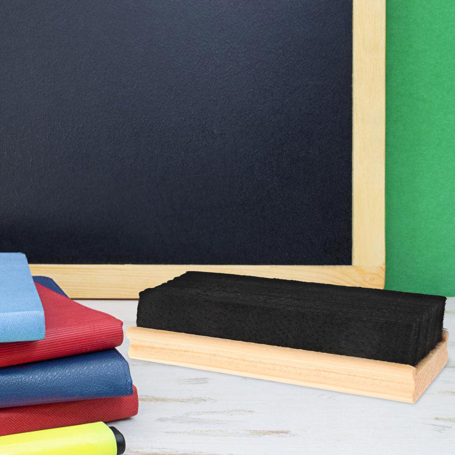 Yiran Furniture Whiteboard Radiergummi Set aus Wollfilz und Holz in Schwarz, 5 Stück - Bild 6
