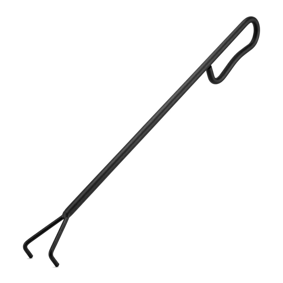 Goture Feuerhaken und Feuerzange in Schwarz für Kamin, Outdoor-Grill und Camping, Länge: 48 cm - Bild 3