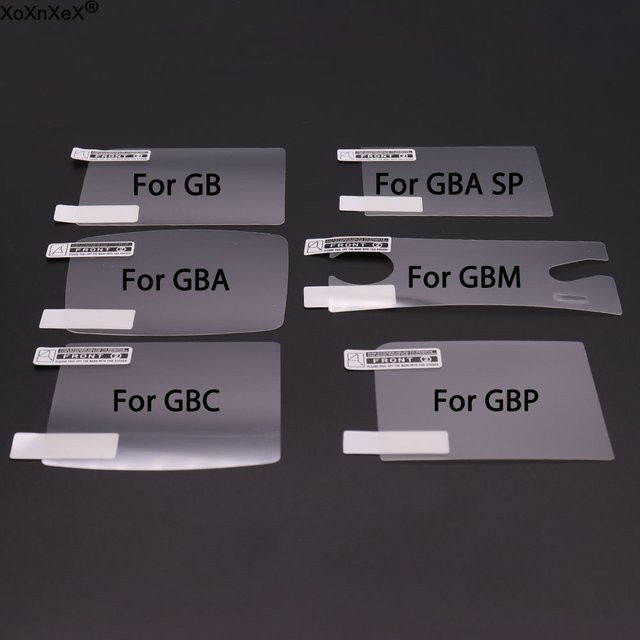 Transparentes LCD-Display-Schutzfolien-Set für Nintendo Gameboy Konsolen wie GBA, GBA SP, GBC, GB, GBP und GBM - Bild 1