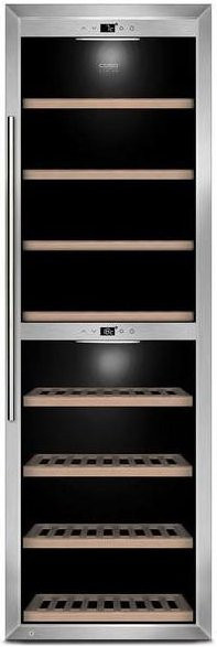Caso WineComfort 1800 Smart Weinkühlschrank mit Dual-Zone-Kühlung in Silber und Glasfront - Bild 1