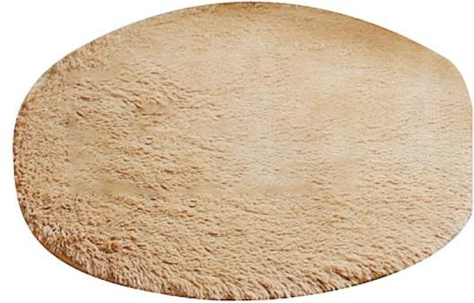 Runde rutschfeste Bodenmatte von Orionis aus Korallenvlies in Beige, Durchmesser: 40 cm - Bild 1