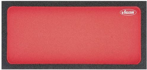 Vigour 2K Weichschaum-Einlage mit Leerfach V5009 in Rot, B/T/H: 39,3 x 18,8 x 3,5 cm - Bild 1