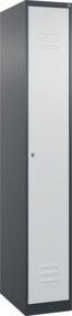 C+P Spind Classic PLUS Einzelschrank mit 1 Abteil, Anthrazitgrau und Lichtgrau, H x B x T: 185 x 30 x 50 cm, mit Zylinderschloss - Bild 1