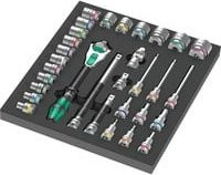 Wera Schaumstoffeinlage 9722 für 8000 C Zyklop 1/2 Zoll Knarre Set 1, 31-teilig, Schwarz-Grau - Bild 1