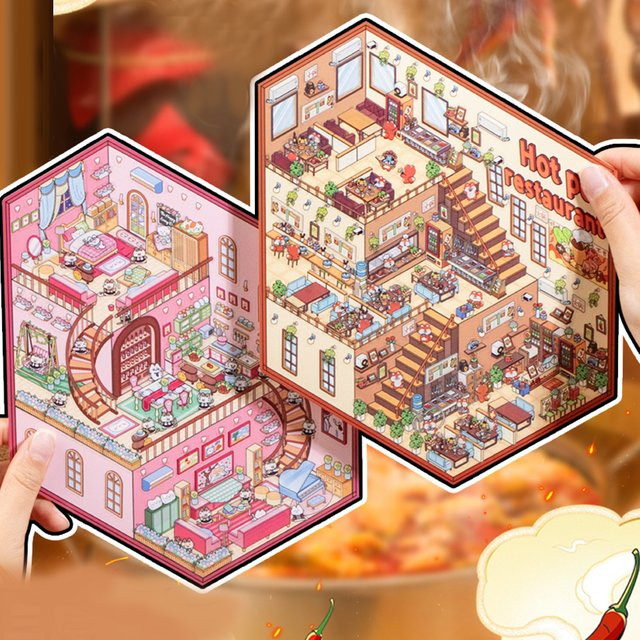 Mr. Paper Fantasie Welt Scenic PET Aufkleber Set mit 6 Teilen in Mehrfarben für kreatives DIY Scrapbooking - Bild 1