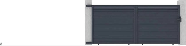 Vente-unique Schiebetor Viazo aus Aluminium in Anthrazitgrau, Breite: 390 cm - Bild 1