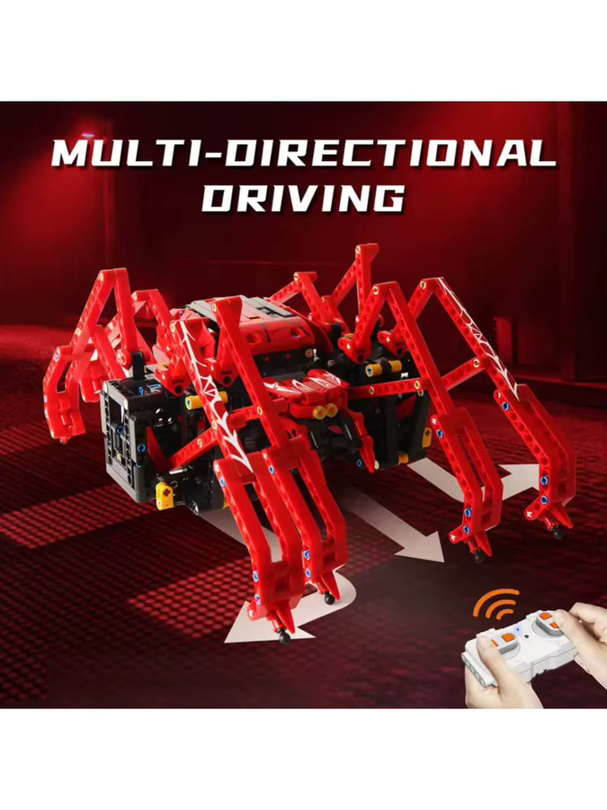 XMWL Technische RC Insekt Roboter Bausteine, Rote Spinne, 818 Teile - Bild 4