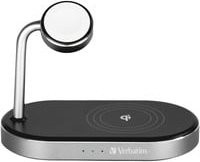 Verbatim 3-in-1 Kabelloses Ladegerät mit AC-Netzteil, 44 Watt, Quick Charge 3.0, Schwarz - Bild 1