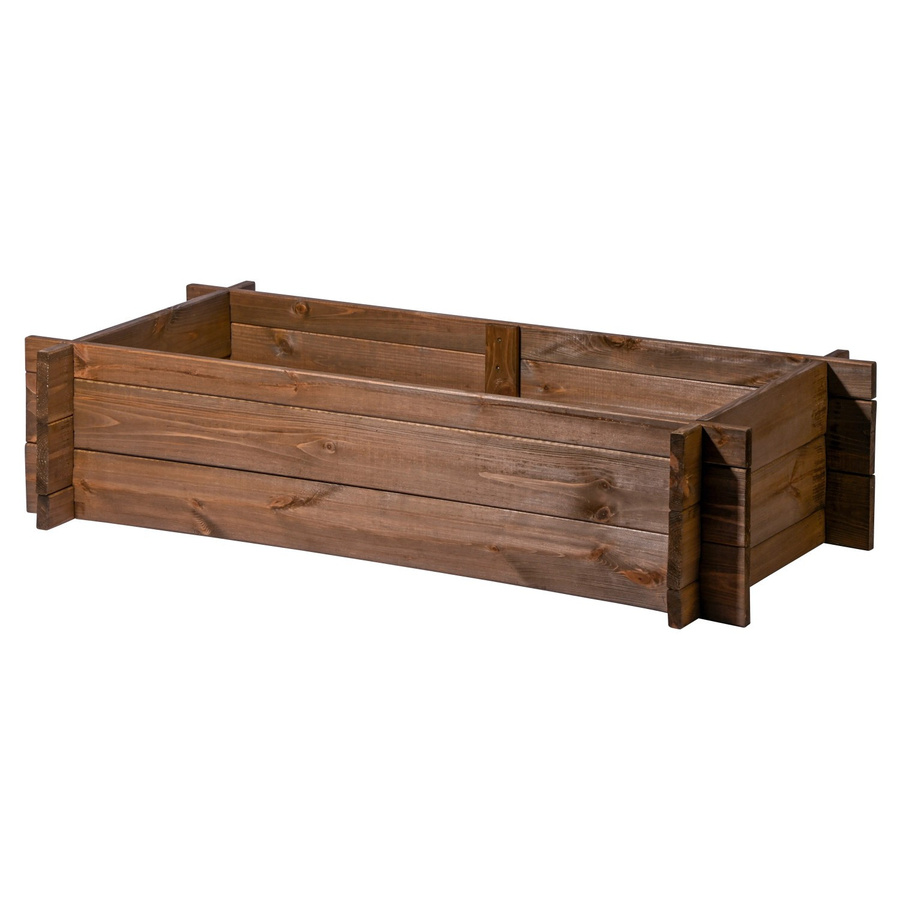 Dobar Steck-Hochbeet aus Massivholz Kiefer in Dunkelbraun B/T/H: 117 x 58,5 x 27,5 cm - Bild 2