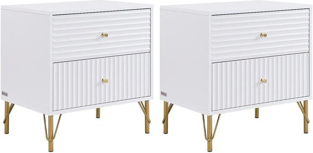 Nachttisch Loureo Modern Weiß B: 55 cm, H: 58 cm, T: 40 cm - Bild 1