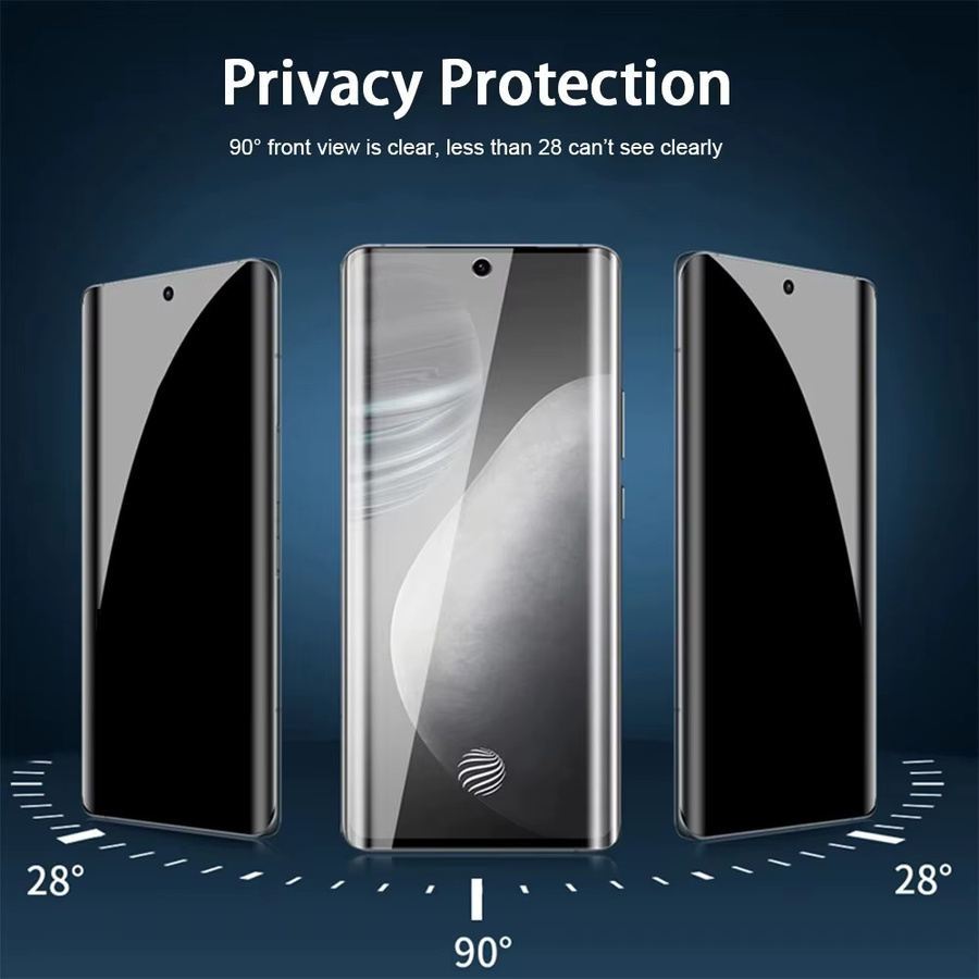 Anti-Spy Sichtschutz-Hydrogel-Displayschutzfolie für Vivo Y77E 5G, Y12A V2027, Y30 Standard, Y02 4G und Y35 Plus v2019, transparent - Bild 2