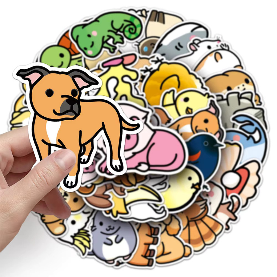 Charile Tier-Graffiti-Aufkleber, Cartoon Katze Vogel Hund Bär, 10-teiliges Set - Bild 2