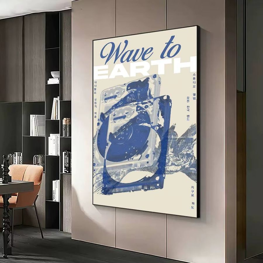 W-Wave To E-Earth Classic Jazz Band Selbstklebendes Kunstposter Whitepaper Drucke zur Heimdekoration - Bild 4