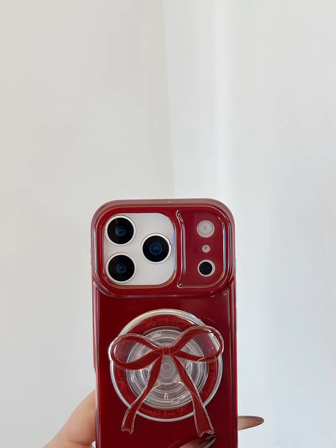 Retro Vintage Magnetische Schutzhülle für Apple iPhone 13 14 15 16 17 Pro Max mit MagSafe und Wireless Charging in Weinrot - Bild 5