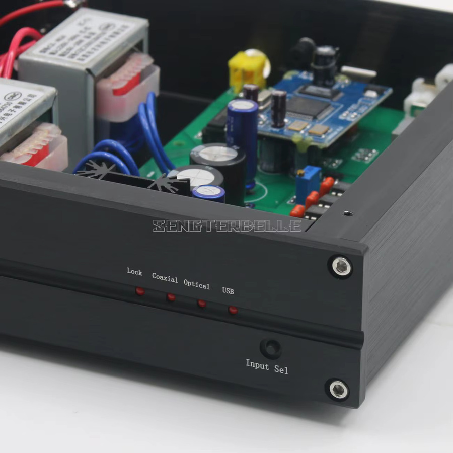 SENGTERBELLE L1543DAC 16X HiFi TDA1543 Home Audio DAC Decoder in Schwarz mit USB-C, Koaxial- und Glasfaser-Eingang - Bild 4