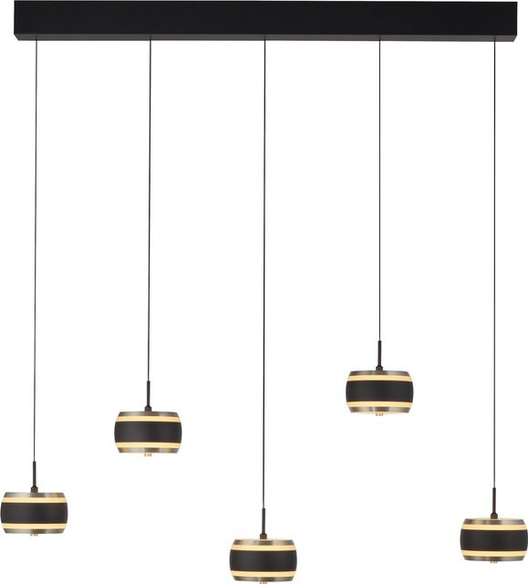 Paul Neuhaus PURE Falling Rings Pendelleuchte LED 5-flammig in Black Pearl, dimmbar mit Fernbedienung - Bild 1