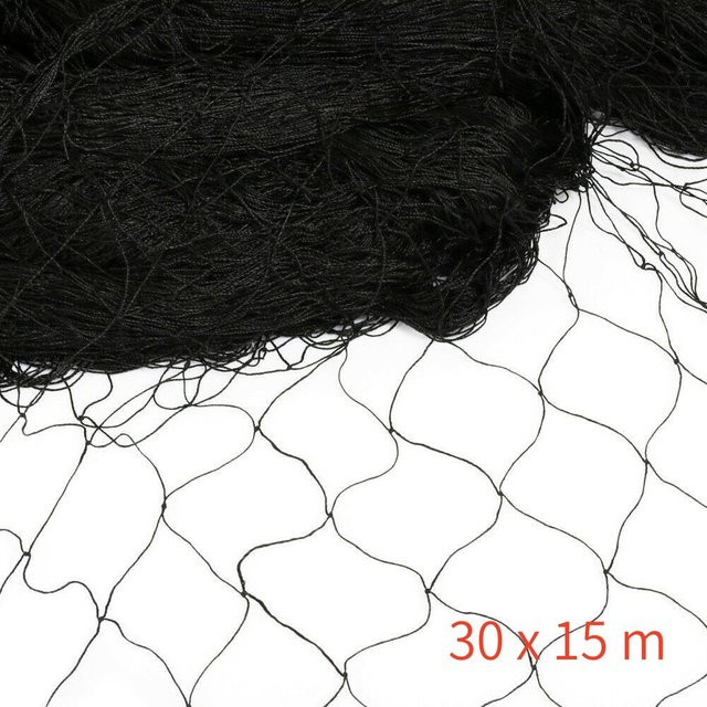 Robustes Nylon-Vogelnetz in Schwarz für den Gemüsegarten, 30 x 15 m - Bild 1