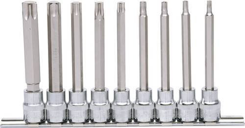 KS Tools CHROMEplus Bit-Stecknuss-Satz 3/8 Zoll TX lang 9-teilig T20-T60 in Silber - Bild 1