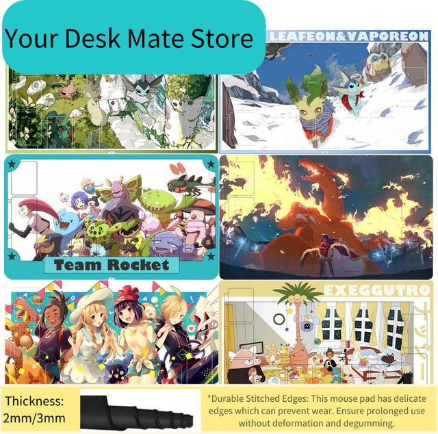 Potdemiel Pokémon Charizard Vaporeon Karten-Spielmatte, Zubehör - Bild 1