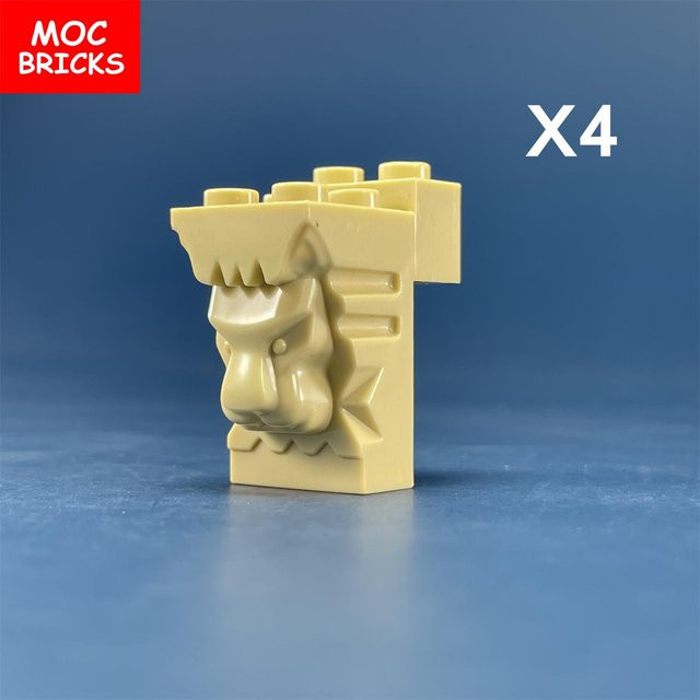 Yiran toy Lernbausteine Löwenkopf mit Aussparung 2x3x3 - Bild 1