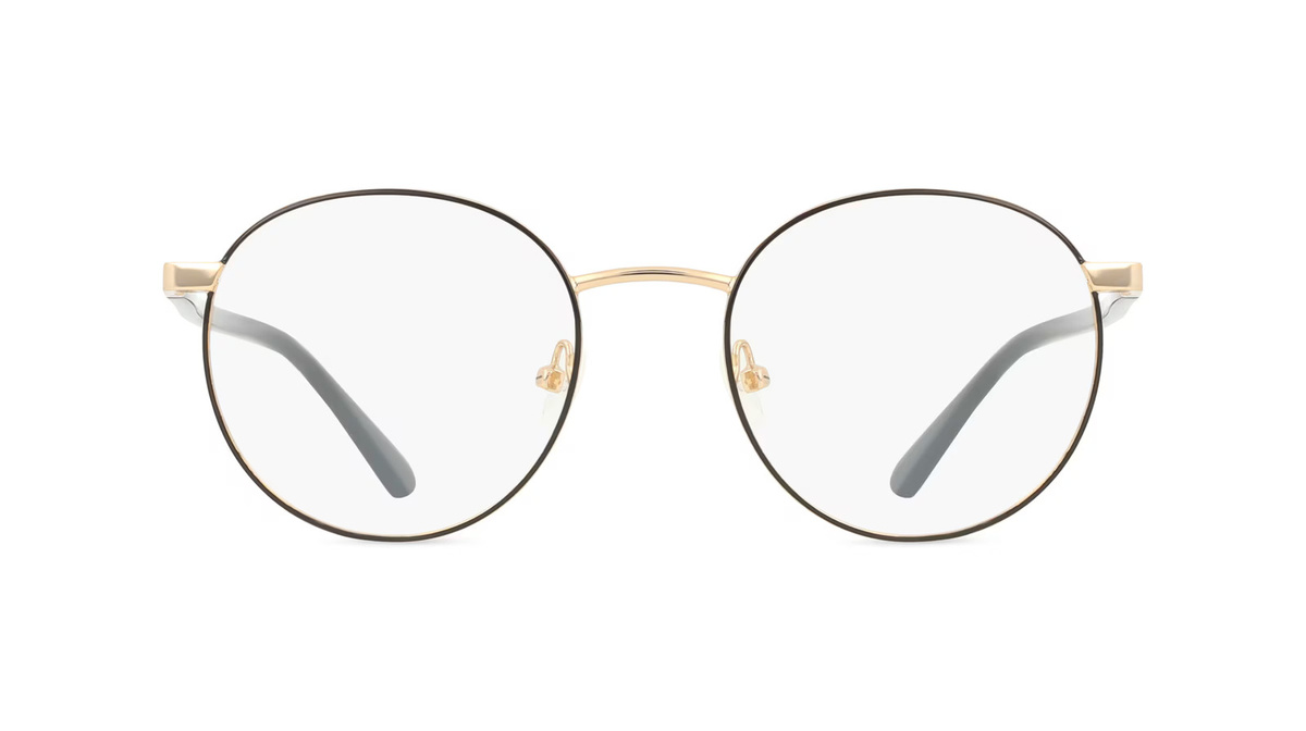 Calvin Klein CK23106 Korrektionsbrille, Vollrand, Rund, Metall, Unisex, Schwarz - Bild 1
