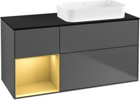 V&B Waschtischunterschrank Finion in Anthrazit matt, B/T: 120 x 60 cm - Bild 1