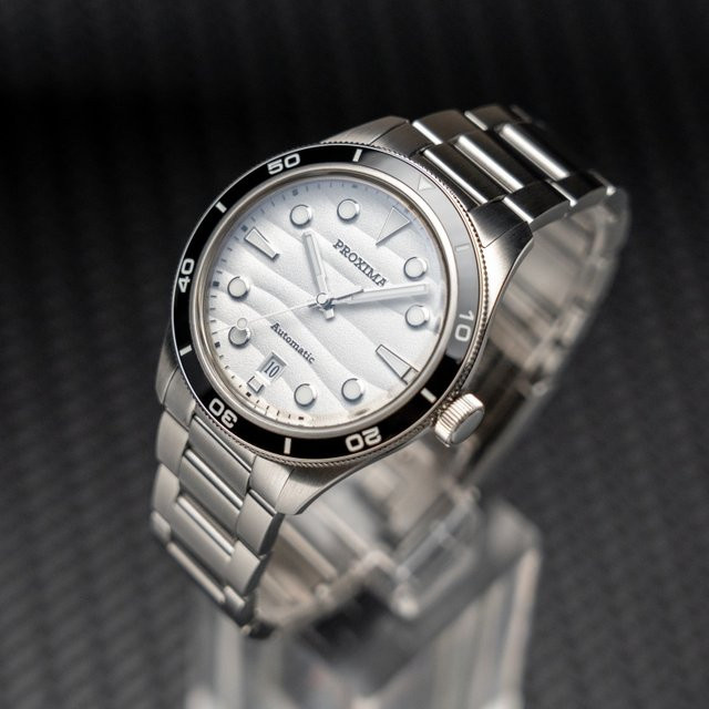 Proxima Herren-Taucheruhr, Automatik, Edelstahl, 39 mm, 20 ATM, Desert Dial - Bild 1