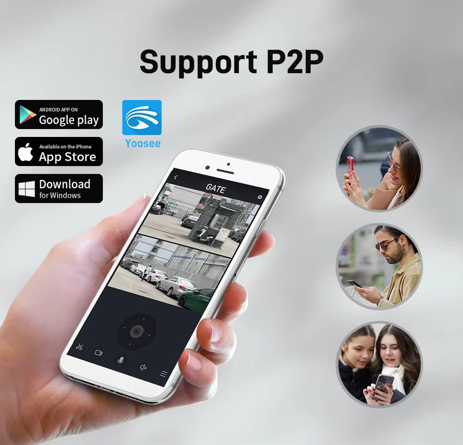 DiFang Yoosee 4K 8MP Dual Lens Outdoor Überwachungskamera mit Auto Tracking und Dual Screen Display, WiFi CCTV Sicherheit Kamera in Weiß - Bild 6