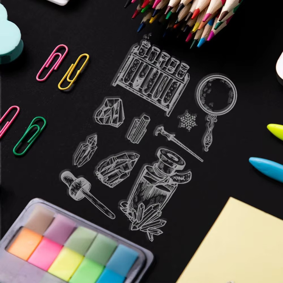 Transparente Bastelstempel aus Kunststoff für die Kartenherstellung und DIY-Projekte - Bild 3