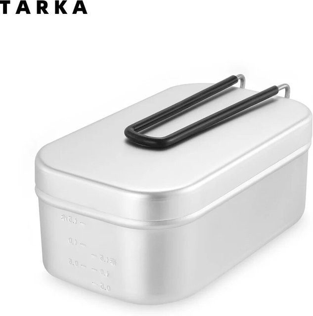 Tarka Aluminium Lunchbox für Outdoor und Camping, Silber, 800 ml oder 1000 ml - Bild 1