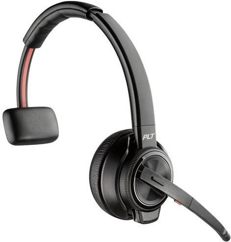 HP Poly Savi 8210 Monaural DECT On-Ear Headset in Schwarz mit Lautstärkeregelung und Mikrofon-Stummschaltung - Bild 1