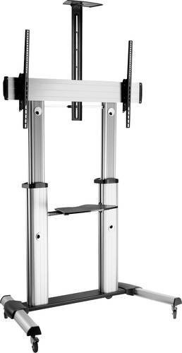 Roline LCD-TV-Rollständer in Silber, höhenverstellbarer TV-Rollwagen für Bildschirme von 152,4 cm bis 254,0 cm - Bild 1