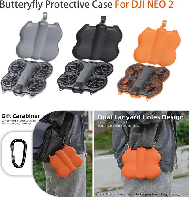 Tragbare Aufbewahrungsbox für DJI NEO 2, Schmetterlings-Körpertasche mit Antikollisionsschutz und staubdichter Drohnenzubehör-Tasche - Bild 1