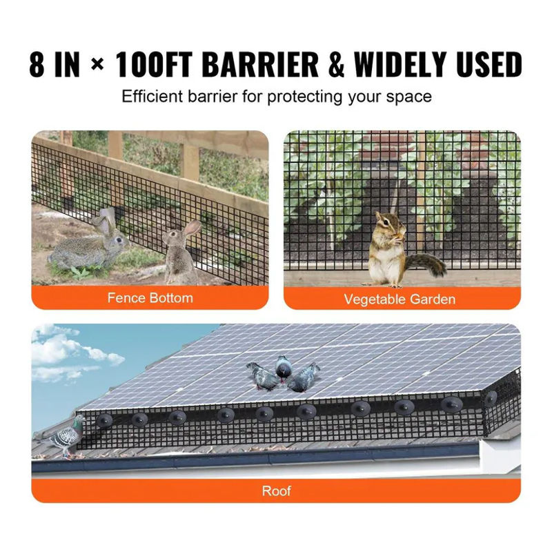 Buying Solutions Solarpanel-Vogelschutz und Nagetierschutz Rollen-Kit in Schwarz mit 100 Aluminiumlegierungs-Befestigungselementen und PVC-Beschichtung, B/H: 30,48 x 203 cm - Bild 7