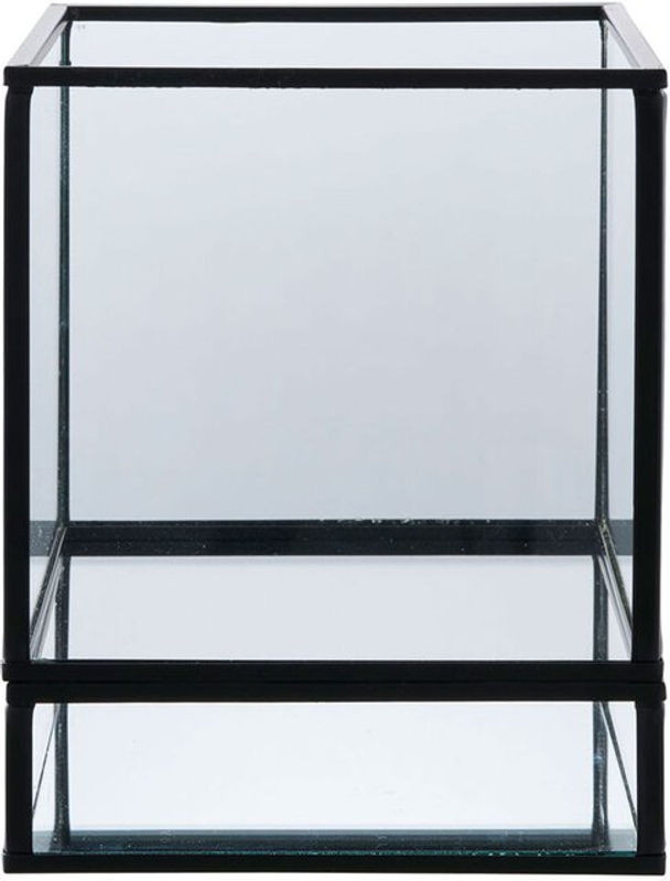 Hurricane Kerzenhalter You do it aus Metall und Glas in Schwarz, B: 12 cm, T: 12 cm, H: 15 cm - Bild 1