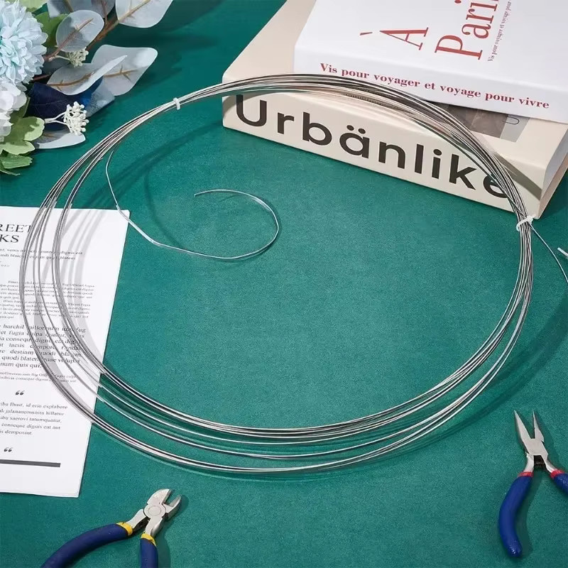 nbeads Edelstahl Draht, 18 Gauge, flach, 23 Fuß - Bild 3