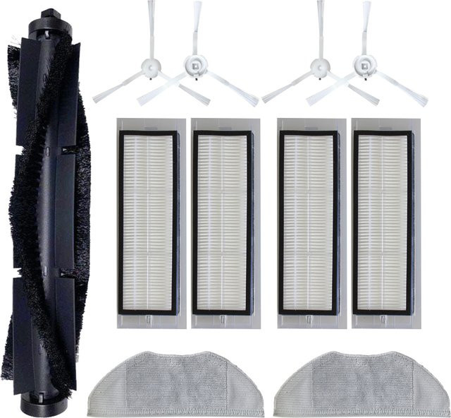OSSIEAO Ersatzteile für Roboter Staubsauger: Waschbarer Roller Pinsel und HEPA Filter sowie Mops für 360 S5, S7 und S7 Pro in Schwarz - Bild 1
