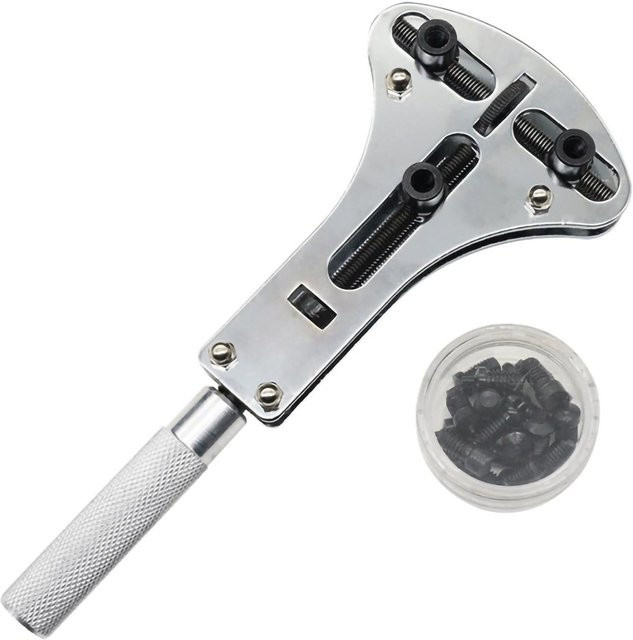 Neoglint Uhrengehäuseöffner, Drei Füße, Legierung, Grau, Unisex - Bild 1