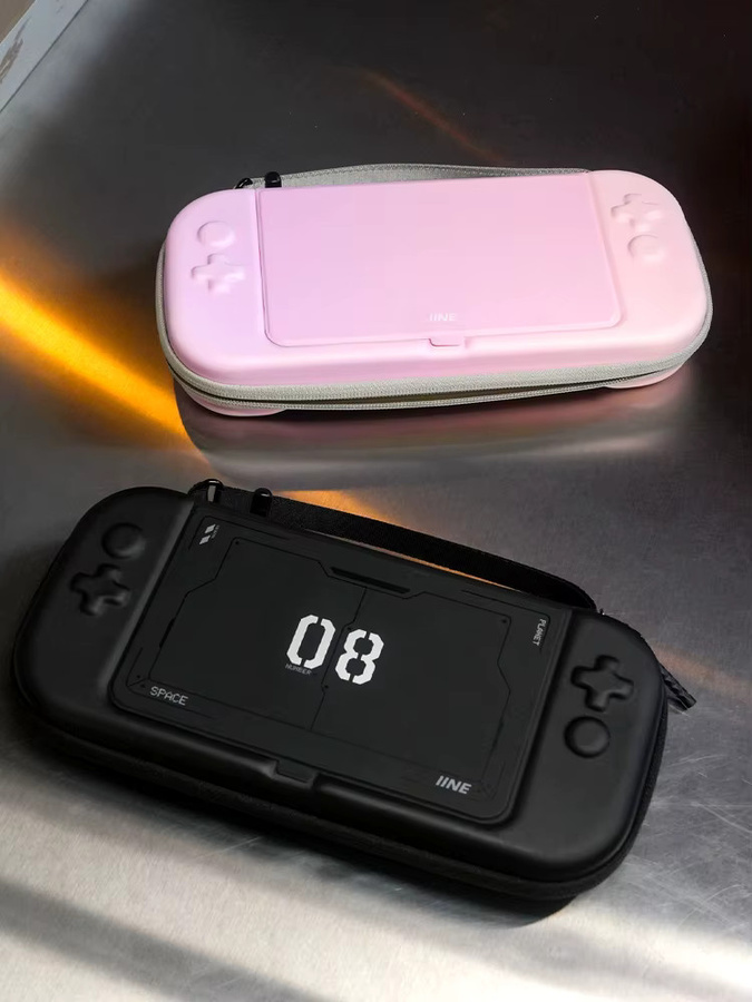 IINE Tragetasche für Nintendo Switch 2 aus stoßfestem EVA-Material in Rosa und Schwarz - Bild 5