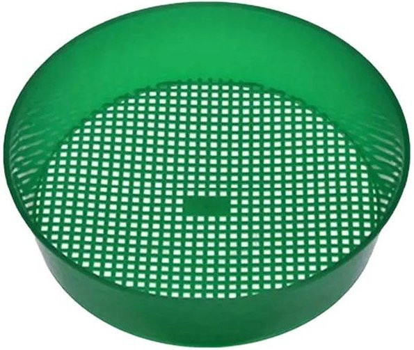 Feinmaschiges Gartensieb aus Kunststoff von Binchi Outdoor Product in Grün und Schwarz zum Umtopfen von Kompost, Sand und Steinen - Bild 1