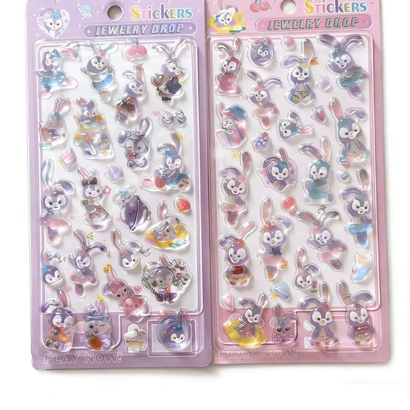 Disney Stellalou Linabell 3D Relief Kristall-Aufkleber, 2-teiliges Set - Bild 1