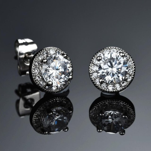 Lucky Star Jewelry Ohrstecker 925 Silber, Zirkonia, Unisex - Bild 1