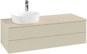 V&B Waschtischunterschrank Antao ohne Frontstruktur in Grau lackiert, B/T/H: 120 x 36 x 50 cm - Bild 1