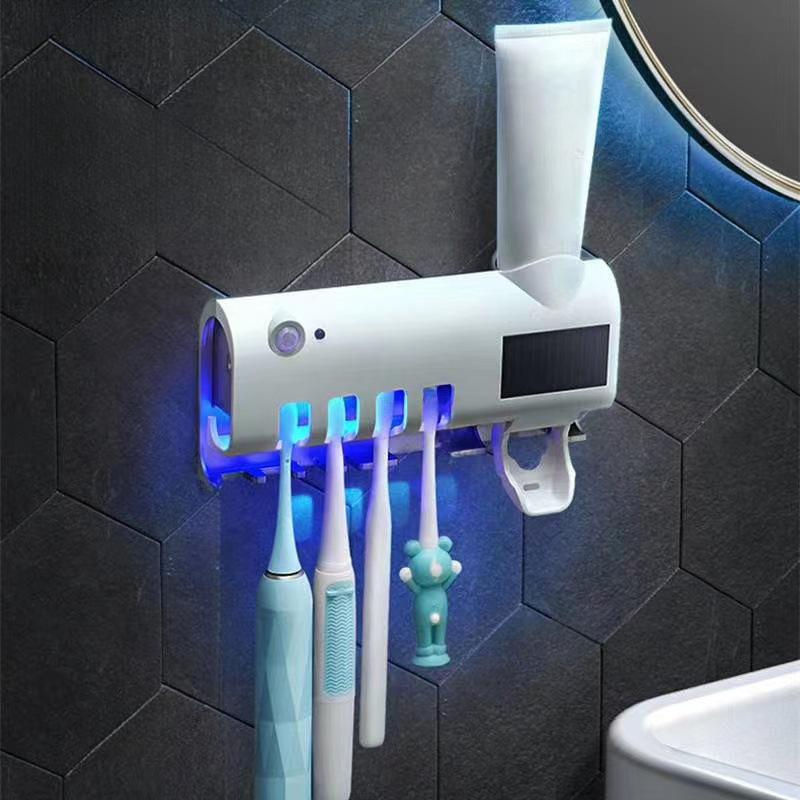UV-Zahnbürsten-Desinfektionsmittelhalter von chenxiaogang zur Wandmontage, schwarzer Zahnbürstenhalter mit Sterilisatorfunktion und Induktionsmodell - Bild 2