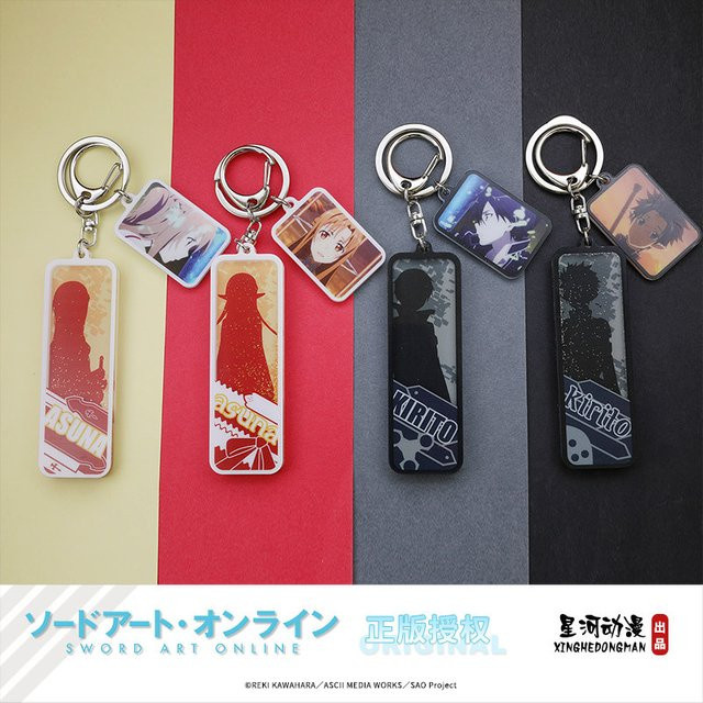XINGHEDONGMAN Sword Art Online Schlüsselanhänger, Kunststoff, Bunt / Mehrfarbig - Bild 1